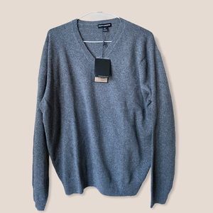 State Cashmere sweater dark gray xl v-neck